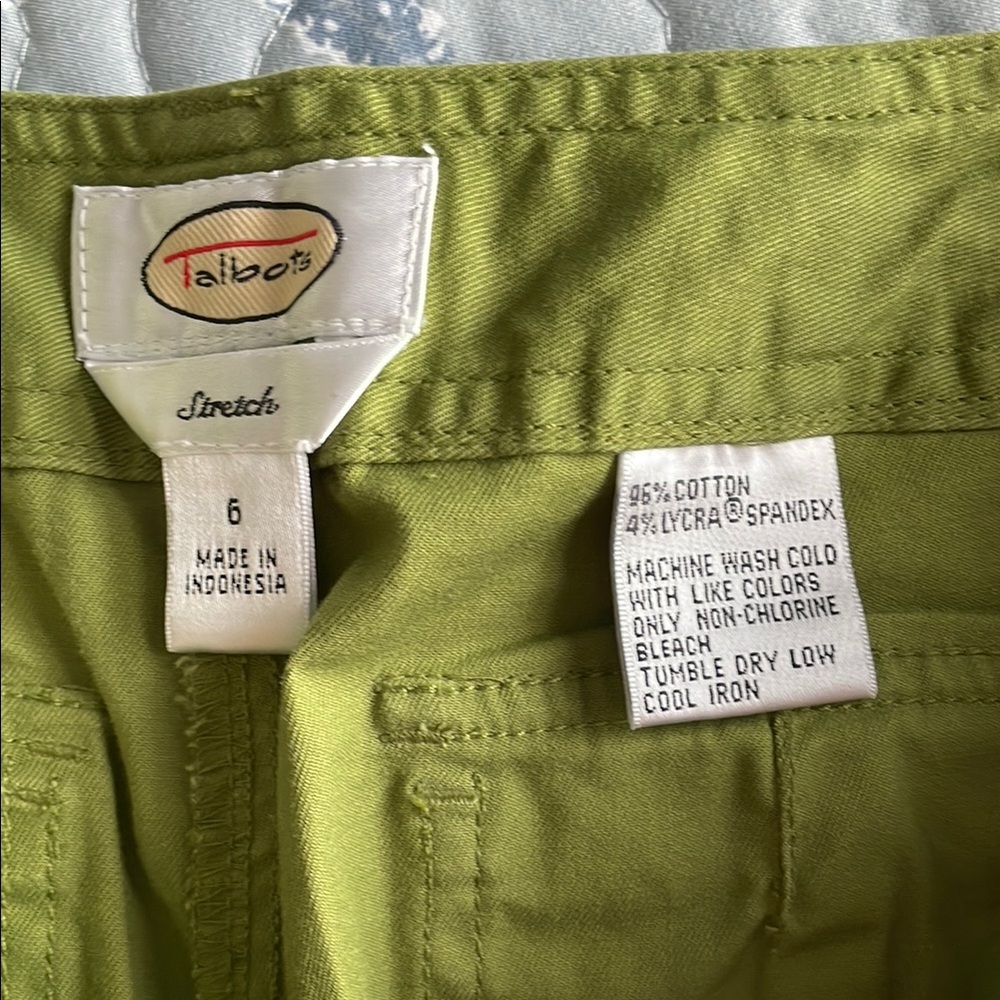 Olive Green Talbots Capri Pants - Picture 6 of 6